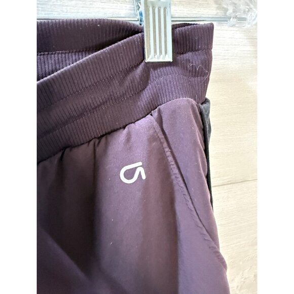 GapFit Womens Purple Jogger Pants With Black Side Stripe Ribbed Waistband & Cuff - Picture 6 of 14